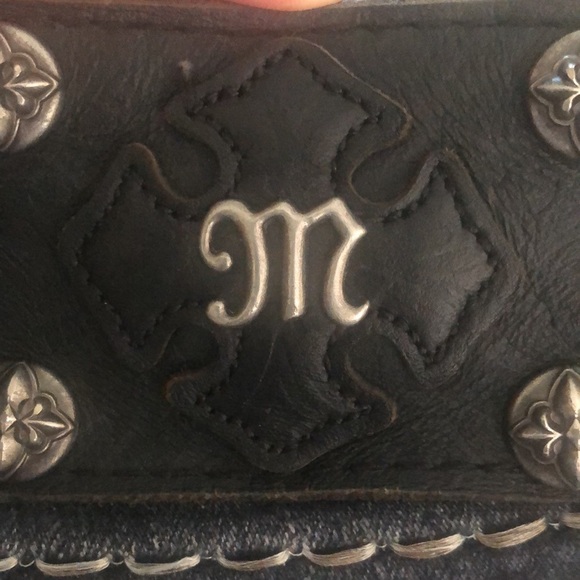 Miss Me Bling Jeans 27X32”Dark Denim Stretch Boot Cut Embellished Back Pockets - Picture 8 of 9